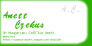 anett czekus business card